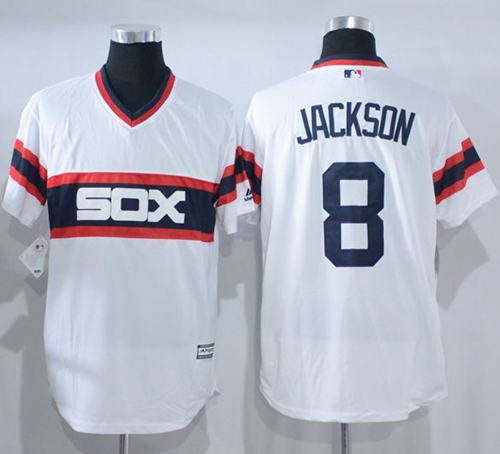 White Sox #8 Bo Jackson White New Cool Base Alternate Home Stitched MLB Jersey